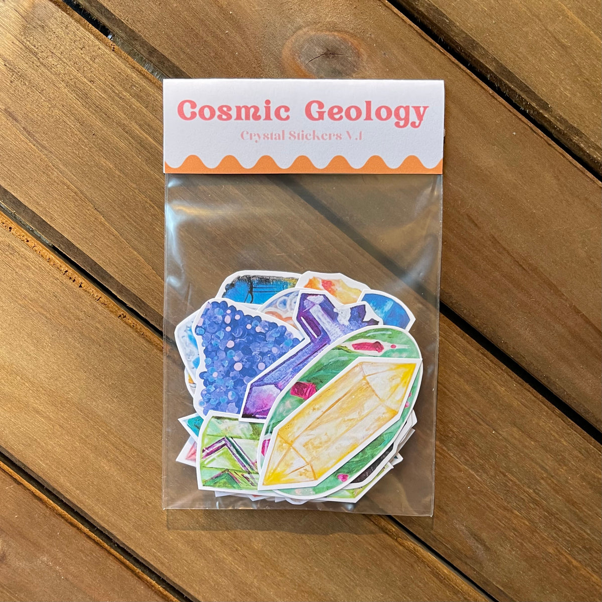 Mini Crystal Stickers Pack Version 1 – Cosmic Geology Crystals