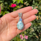 Larimar Flower Pendant