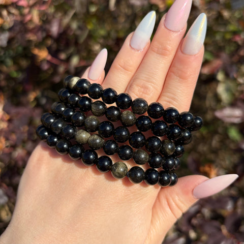 Gold Sheen Obsidian Bracelets