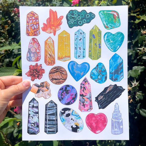 Assorted Crystals Version 2 Art Print