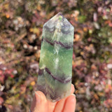 Green & Purple Fluorite Tower