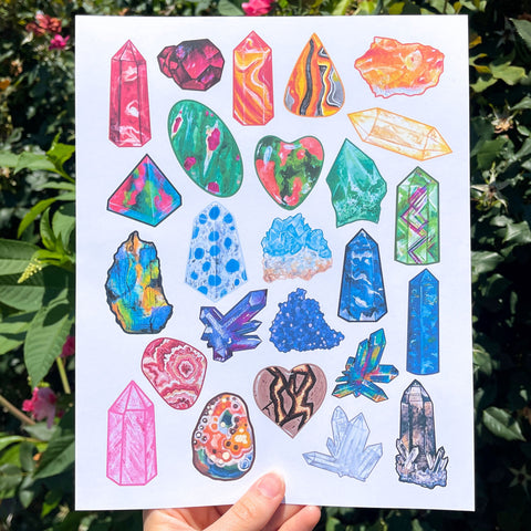 Assorted Crystals Art Print