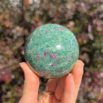 Ruby in Fuchsite Sphere