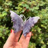 Amethyst Butterfly Carving