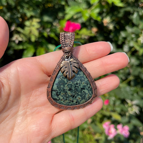 Kabamba Jasper Monstera Pendant