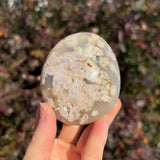 Flower Agate Palm Stone