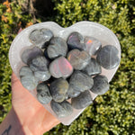 Pink & Purple Sunset Labradorite Mini Hearts