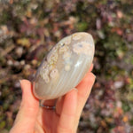 Flower Agate Palm Stone