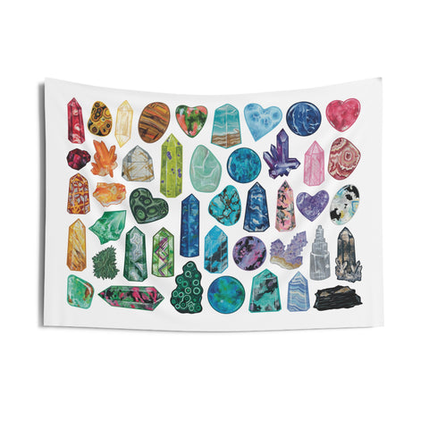Assorted Crystals Wall Tapestry 26"x36"