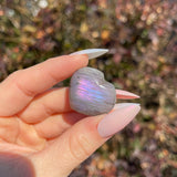 Pink & Purple Sunset Labradorite Mini Hearts