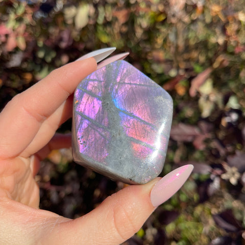 Pink & Purple Labradorite Freeform E