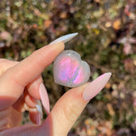 Pink & Purple Sunset Labradorite Mini Hearts