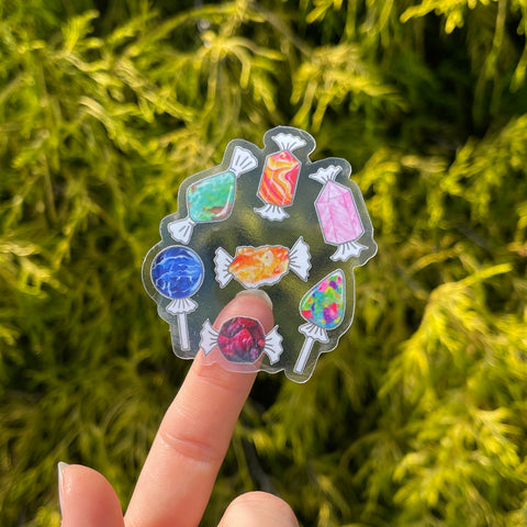 Forbidden Candy Crystal Clear Sticker