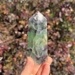 Green & Purple Fluorite Tower