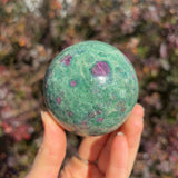 Ruby in Fuchsite Sphere