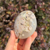 Flower Agate Palm Stone