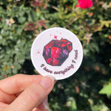 Fulfillment Positive Affirmation Crystal Sticker