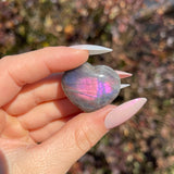 Pink & Purple Sunset Labradorite Mini Hearts