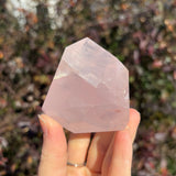 Rose Quartz Faceted Freeform