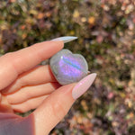 Pink & Purple Sunset Labradorite Mini Hearts