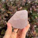 Rose Quartz Faceted Freeform