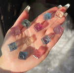 Mini Rainbow Fluorite Gift Box Carvings