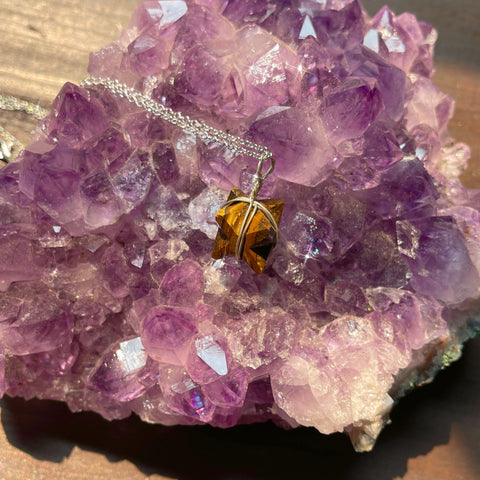 Tiger’s Eye Merkaba Pendant