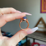 Faceted Sodalite Wire Wrapped Ring