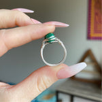 Malachite Wire Wrapped Ring