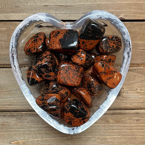 mahogany obsidian crystal tumbled stones