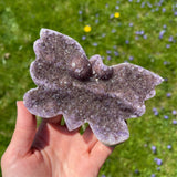 Druzy Amethyst Butterfly Carving