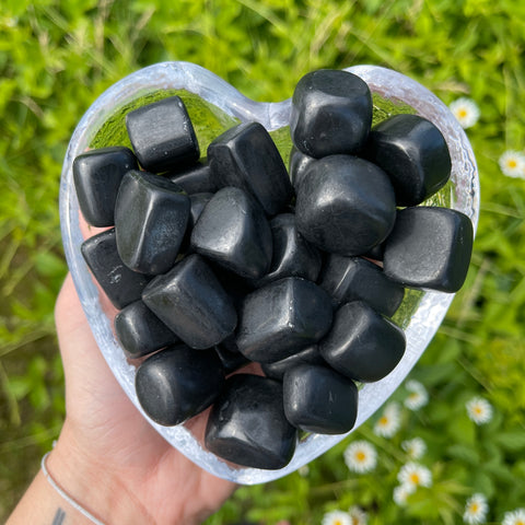 shungite crystal tumbled stones