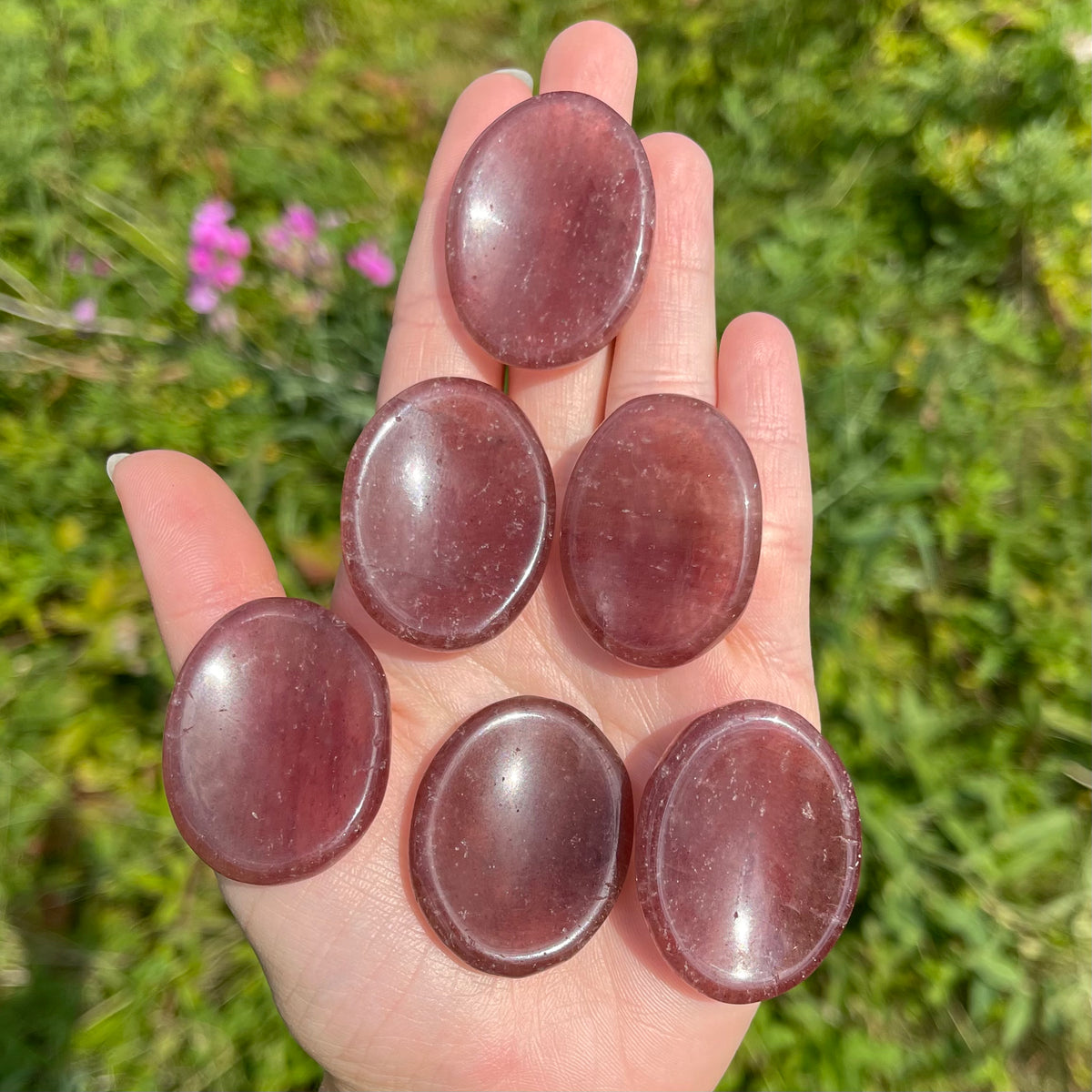 Strawberry Aventurine Worry Stones – Cosmic Geology Crystals