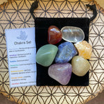 chakra crystals tumbled stones healing set